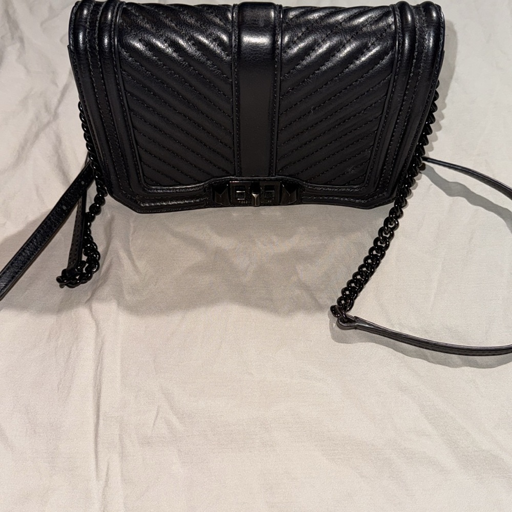 Rebecca Minkoff Black Chevron Quilted Crossbody - Picture 7 of 7